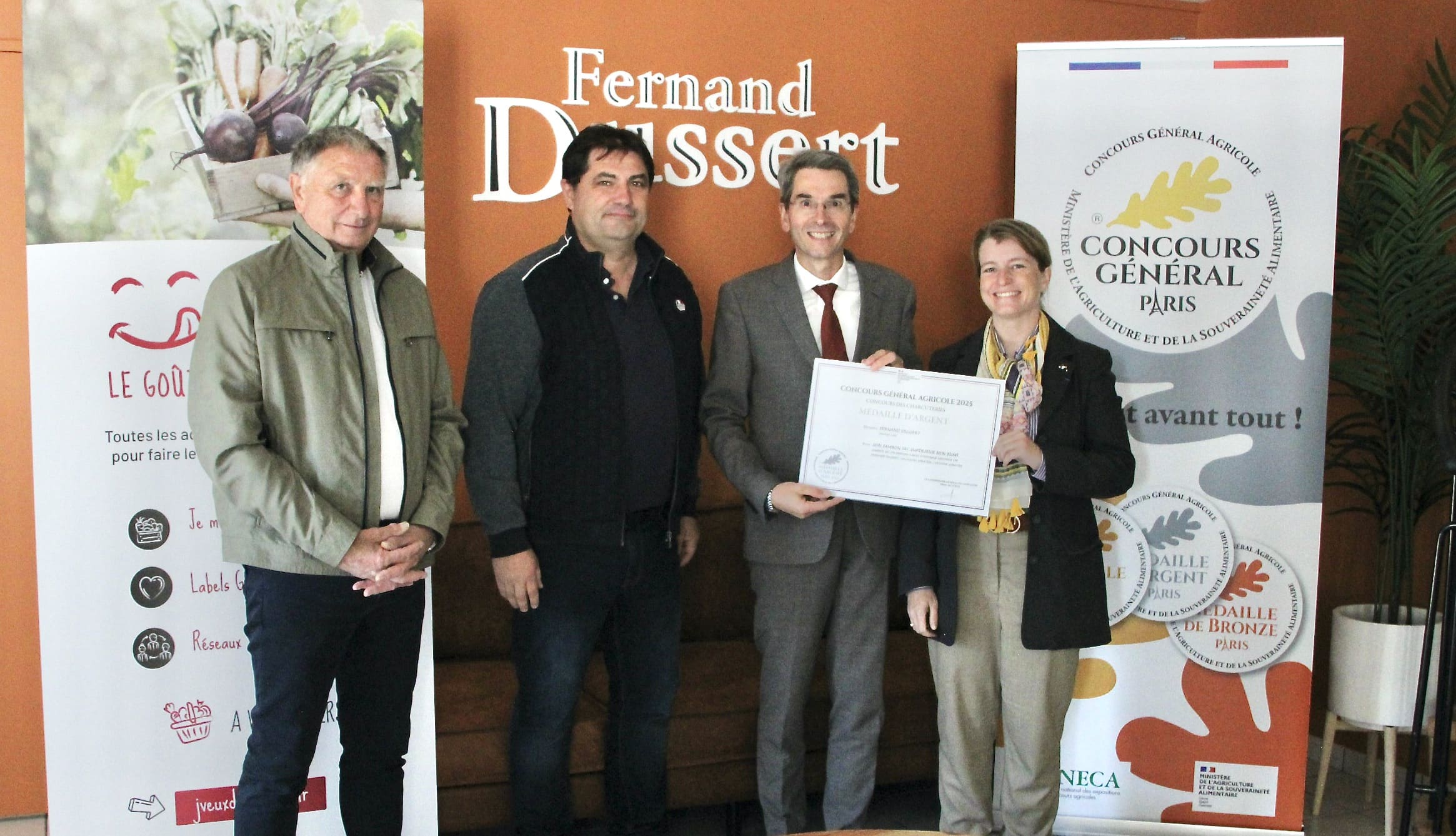 Remise de diplôme de la médaille d'argent du Concours Général Agricole 2025